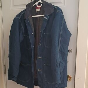 Dickies Blue Work Chore Jacket with Dark Collar